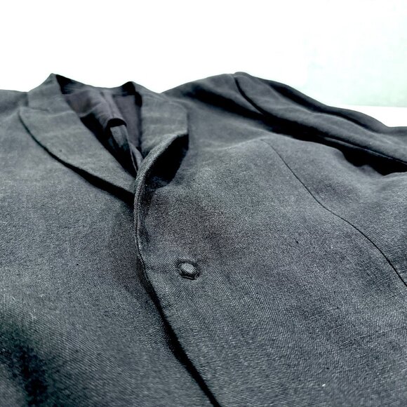 By Tomoaki Okaniwa  - The Viridi-anne Black Linen Men's Jacket, Japanese Size 3 - Picture 5 of 16